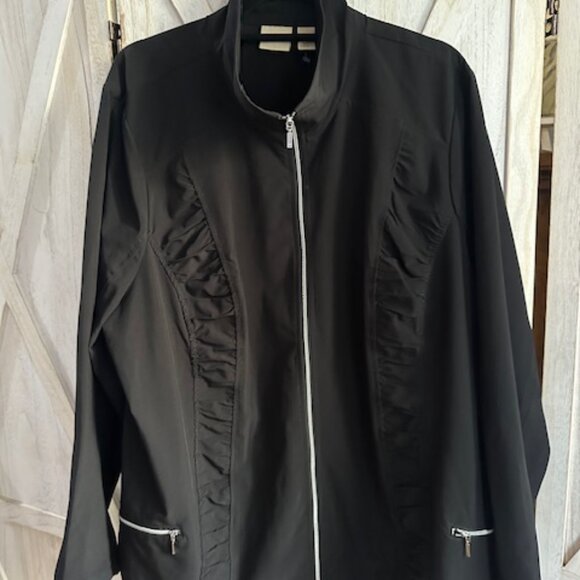 SOLD Chico's Zenergy Black - Fully Zippered Activewear Sporty type jacket - Picture 2 of 9